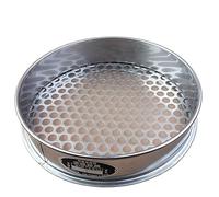 INTCHE Tamiz de agujero redondo de laboratorio estándar 304 tamiz de clasificación de acero inoxidable Inspección de muestreo tamiz de farmacopea diámetro 25 cm diámetro del agujero 1 mm-40 mm (color: