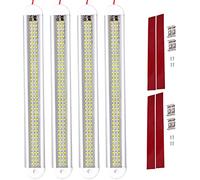 Intckwan 4 Pcs 120 Led Luces Interior Coche, Barra Led, 12v Iluminación Interior Coche, Luz Led Interior Coche con Interruptor, Tiras Led Coche para Vehículos, Caravana, RV, Barco, Camper