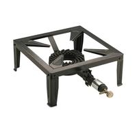 INTEC - Hornillo de gas 7,5 KW acero esmaltado quemador de hierro fundido hornillo catering 4 patas de cocción exterior