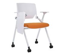 Integrada Plataforma Butaca Formativa Ruedas Suaves Banqueta Plegable Oficina Pupitre Ergonómica Diseño(Orange)