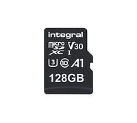 Integral 128GB microSD Card Premium Alta Velocidad Tarjeta de Memoria Vídeo 4K - Hasta 100MB/s lectura y 50MB/s escritura, UHS-I, U3, Clase 10, A1 Rendimiento para app - smartphones, tabletas, drones