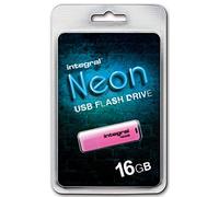 Integral 16GB Neon USB Flash Drive - Memoria USB de 16 GB, Rosa
