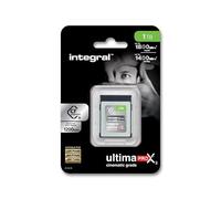 Integral Tarjeta CFexpress Tipo B 2.0 2TB para 12K/8K Raw y 8K 120 FPS, 1800MB/s Lectura, 1700MB/s Escritura, 1300MB/s Escritura sostenida, diseñada para cámaras DSLR y de Cine avanzadas.