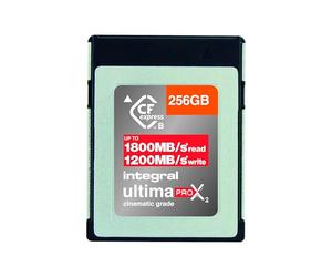 Integral 256GB CFexpress Memory Card Type B 2.0, 8K Raw & 4K 120 FPS 1800MB/s Read, 1200MB/s Write Speed, 450MB/s Sustained Write Designed for The Cinematographer and Professional Photographer