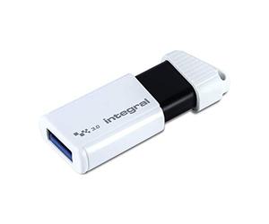 Integral 256GB USB Memoria 3.0 Flash Drive Turbo Blanco, hasta 400MB/s de Lectura y 200MB/s de Escritura