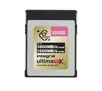 Integral 325GB CFexpress Memory Card Type B 2.0 12K and 8K Raw and 8K 120 FPS 1800MB/s Read 1500MB/s Write Speed 1500MB/s Sustained Write Speed Designed for Advanced Cinematic and DSLR Cameras