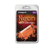 Integral 32GB Neon Naranja USB 2.0 Flash Drive