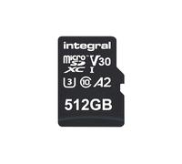 Integral 512GB microSD Card Premium Alta Velocidad Tarjeta de Memoria Vídeo 4K - Hasta 100MB/s lectura y 50MB/s escritura, UHS-I, U3, Clase 10, A1 Rendimiento para app - smartphones, tabletas, drones