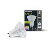 Integral bombilla LED color auténtico pack de 10 GU10 regulable blanco frío - Revela los colores auténticos de tu hogar (CRI95) con el GU10 más similar a la luz solar natural