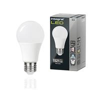 Integral Bombilla mate LED 2 PACK E27 GLS A60 Luz Natural 5000K, 1521LM, 13,8W (equivalente a 100W) no regulable - Eficiencia energética e ideal para accesorios de pared y lámparas en oficinas
