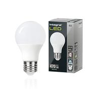 Integral Bombilla mate LED 2 PACK E27 GLS A60 Luz Natural 5000K, 470LM, 4,8W (equivalente a 40W) no regulable - Eficiencia energética e ideal para accesorios de pared y lámparas en oficinas