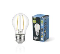 Integral Bombilla pelota de golf LED E27 Omni-filamento Cálido 2700 K, 250 LM, 2 W (equivalente a 25 W) No Regulable - Paquete de 4 - Eficiencia energética - para dormitorios, pasillos y salones