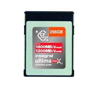 Integral CFexpress 2.0 Tipo B 256 GB, PCIe, 8K Raw y 4K 120 FPS, 1800 MB/s Lectura, 1200 MB/s Escritura, 450 MB/s sostenida, para cámaras de Cine, DSLR y fotografía Profesional y vídeo Profesional