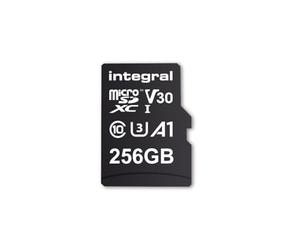 Integral INMSDX256G-100V30 - Tarjeta micro SD de 256 GB MICROSDXC UHS-1 U3 CL10 V30 A1