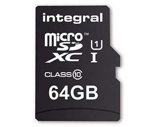 Integral INTF1064GB - Tarjeta de Memoria Micro SDXC de 64 GB (Clase 10)