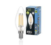 Integral LED 4 PACK E14 Omni-filamento Cálido 2700 K, 470 LM, 4,2 W (equivalente a 40 W) Bombilla Tipo Vela No Regulable - Eficiencia energética e ideal para lámparas y lámparas de araña en salones