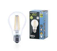 Integral LED E27 GLS A60 Omni-filamento Cálido 2700 K, 1055 LM, 8,5 W (equivalente a 75 W) Bombilla No Regulable - Paquete de 2 - Eficiencia energética - para dormitorios, pasillos y salones