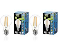Integral LED GLS E27 bombilla sensor crepuscular mate no regulable omnifilamento - Blanco cálido 2700K, 806lm, 7W (60W equivalente) - Eficiente e ideal para exterior, porche, garaje, jardín, patio
