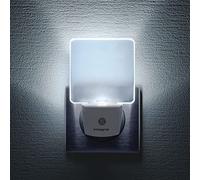 Integral LED Luz nocturna enchufable con sensor desde el anochecer hasta el amanecer | Encendido/apagado automático | Tenue | Transparente | Ideal para dormitorios y lugares de paso | Pack de 4