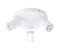 Integral LED Siena Foco LED GU10 con base redonda de 3 posiciones | Lámpara moderna de techo para interior | Ajustable y giratoria | Ideal para salón - Acabado blanco mate