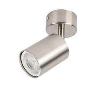 Integral LED Siena Foco LED GU10 Individual | Lámpara moderna de techo y pared para interior | Ajustable y giratoria | Ideal para salón - Acabado níquel satinado