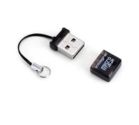 Integral Memory Card Reader - Lector de Tarjetas de Memoria (microSD, USB, 480 MB/s), Negro
