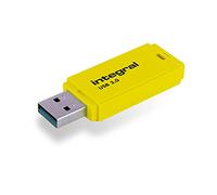 Integral Neon USB 3.0 16GB 16GB USB 3.0 (3.1 Gen 1) Capacity Amarillo Unidad Flash USB - Memoria USB (16 GB, USB 3.0 (3.1 Gen 1), USB Type-A Connector, 110 MB/s, Tapa, Amarillo)