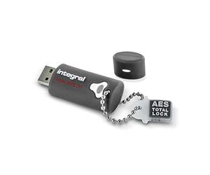 Integral Pen drive 16GB Crypto-197 256-Bit Memoria usb FIPS 197, pincho usb con protección ataques por fuerza bruta,memorias usb con diseño impermeable de tres capas XTS-AES