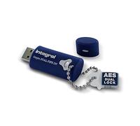 Integral Pen drive 4GB Crypto-197 256-Bit Hardware usb encriptado 3.0 - Pendrive con contraseña doble - Memoria usb FIPS 197, protección ataques por fuerza bruta, impermeable con tres capas XTS-AES