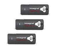 Integral Pen Drive 8GB Crypto-197 256-Bit Memoria USB FIPS 197, pincho USB con protección ataques por Fuerza Bruta, memorias USB con diseño Impermeable de Tres Capas-3PK XTS-AES