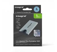 Integral SlimXpress Pro SSD Externa Portátil de 1 TB: USB-C, 2000 MB/s Lectura/Escritura, USB 3.2 Gen 2x2, Diseño Compacto, Plug & Play, Compatible con Mac, PC con Windows, Android, Xbox, Playstation