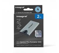 Integral SlimXpress Pro SSD Externa Portátil de 2 TB: USB-C, 2000 MB/s Lectura/Escritura, USB 3.2 Gen 2x2, Diseño Compacto, Plug & Play, Compatible con Mac, PC con Windows, Android, Xbox, PlayStation