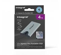 Integral SlimXpress Pro SSD Externa Portátil de 4 TB: USB-C, 2000 MB/s Lectura/Escritura, USB 3.2 Gen 2x2, Diseño Compacto, Plug & Play, Compatible con Mac, PC con Windows, Android, Xbox, PlayStation