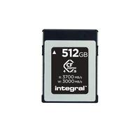 Integral Studio Grade CFexpress 4.0 Tipo B 512GB Tarjeta de Memoria - 3700 MB/s de Lectura, 3000 MB/s de Escritura, 800 MB/s de Escritura sostenida - cámaras cinematográficas avanzadas y cámaras DSLR