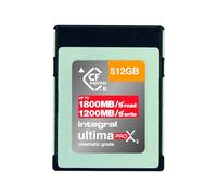 Tarjeta de Memoria Integral CFexpress Tipo B 2.0 512GB, 8K Raw y 4K 120 FPS, Lectura 1800MB/s, Escritura 1200MB/s, Escritura Sostenida 900MB/s, Diseñada para Fotógrafos y Cineastas Profesionales