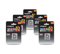Integral Tarjeta de Memoria SD de 2 GB (Secure Digital), Paquete de 5, Compatible con Dispositivos heredados, cámaras, Reproductores de MP3, videocámaras y más