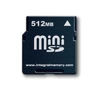 integral - Tarjeta Memoria MINISD Capacidad 512 Megabites con Adaptador SD