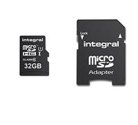 Integral MicroSDHC 32GB 32GB MicroSDHC UHS-I Class 10 Memoria Flash - Tarjeta de Memoria (MicroSDHC, 0-60 °C, Negro, Color Blanco, UHS-I, Class 10)
