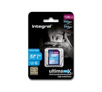 Integral Tarjeta SD de 128 GB UHS-II v90 con velocidades de lectura de hasta 280 MB/s y velocidades de escritura de 240 MB/s. Tarjeta de memoria de alta velocidad profesional SDXC