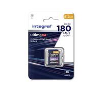 Integral Tarjeta SD de 512 GB Velocidad de Lectura de vídeo 4K 180 MB/s y Velocidad de Escritura 150 MB/s SDXC V30 U3 180-V30 Nuestra Tarjeta de Memoria SD de Alta Velocidad más rápida