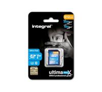 Integral Tarjeta SD de 512GB UHS-II V60 con velocidades de Lectura de hasta 300 MB/s y velocidades de Escritura de 150 MB/s. Tarjeta de Memoria de Alta Velocidad Profesional SDXC
