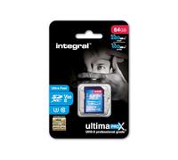 Integral Tarjeta SD de 64 GB UHS-II V60 con velocidades de Lectura de hasta 280 MB/s y velocidades de Escritura de 100 MB/s. Tarjeta de Memoria de Alta Velocidad Profesional SDXC