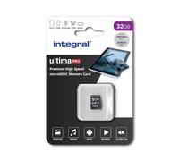 Integral UltimaPro - Memory Card 32 GB microSDHC/100 MB / s/ Class 10 UHS-I U3/ V30 + Adapter