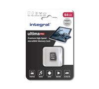 Integral UltimaPro - Memory Card 64 GB microSDHC/100 MB / s/ Class 10 UHS-I U3/ V30 + Adapter