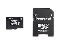 Integral UltimaPro - Memory Card 8GB microSDHC/XC 40MB/s Class 10 UHS-I U1 + Adapter