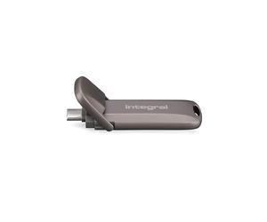 Integral USSD Turbo-C USB 3.2 Gen 2x2 de 512 GB metálica, SSD portátil ultrarrápida, Lee hasta 2000 MB/s y escribe hasta 1700 MB/s: diseño Duradero de aleación de Zinc