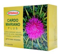 Integralia Cardo Mariano Plus 60 Cápsulas - Con Boldo, Diente de León, Fumaria y Achicoria - Protector Hepático y Depurativo Natural - Detoxificación del Hígado y Digestión