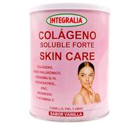 Integralia Colágeno Soluble Forte Skin Care 300gr - Colágeno Hidrolizado en Polvo con Ácido Hialurónico, Coenzima Q10, Vitamina C y Zinc - Antiedad para Piel, Pelo y Uñas - Sabor Vainilla