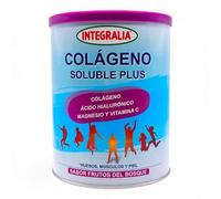 Integralia Colágeno Soluble Plus 300gr Polvo - Con Magnesio, Ácido Hialurónico y Vitamina C - Sabor Frutos del Bosque