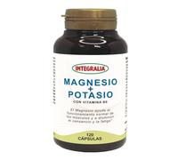 Integralia Magnesio y Potasio 120 Cápsulas - Suplemento Mineral con Vitamina B6 - Para Reducir el Cansancio y la Fatiga - Formato Bote